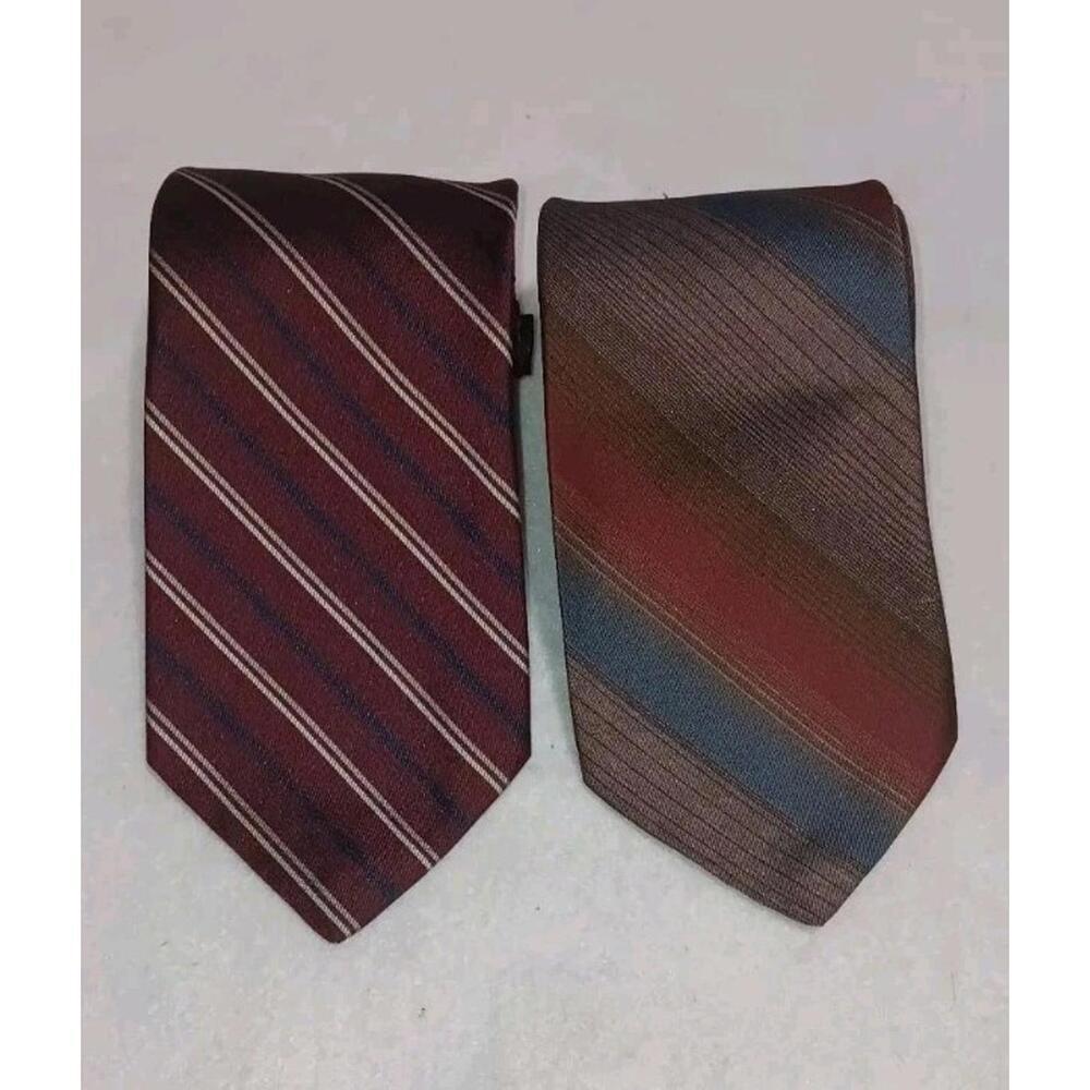 Michael Reed Designer Collector 2 Pice Tie Lot Bundle Multicolor 100% Polyester